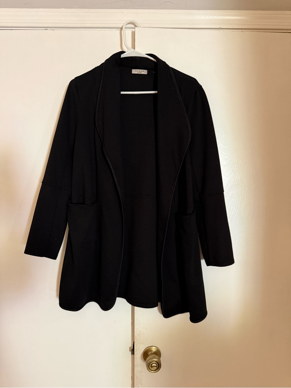 Max Studio Black Open-Front Blazer Jacket